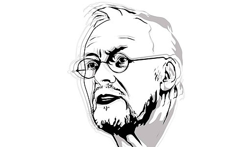 Illustration Portrait in Schwarzweiss